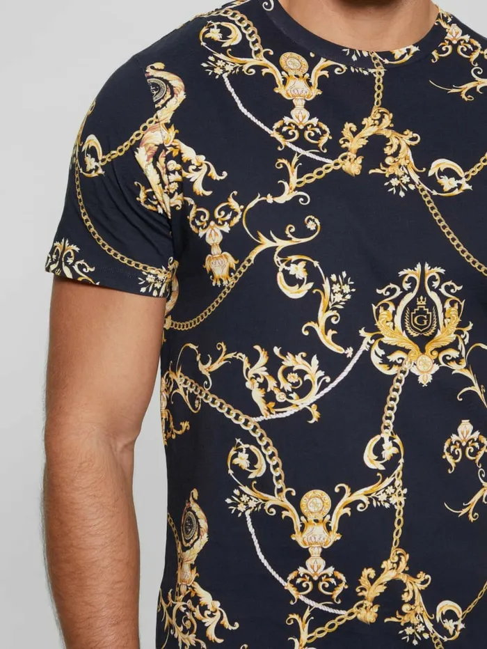 TShirts and Tanks GUESS Men Eco Gold Chain Tee Gold Chain Logo