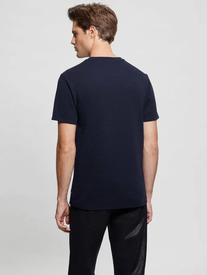 TShirts and Tanks GUESS Men Textured Stripe Tee Bleu lgant TShirts and Tanks GUESS Men Textured Stripe Tee Bleu lgant