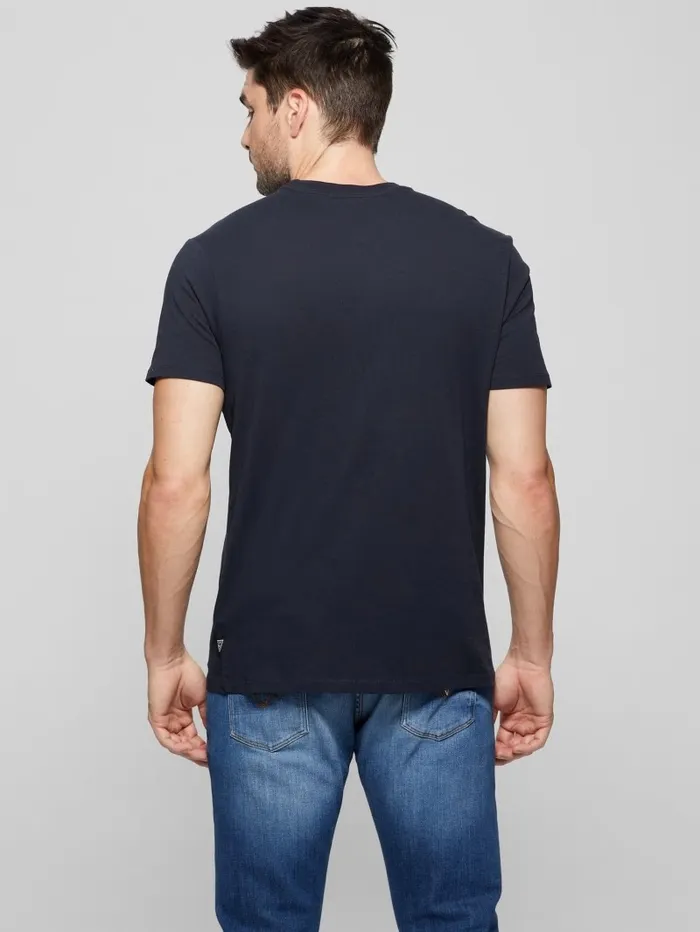 TShirts and Tanks Men GUESS GUESS Crewneck Logo Tee Bleu lgant TShirts and Tanks Men GUESS GUESS Crewneck Logo Tee Bleu lgant