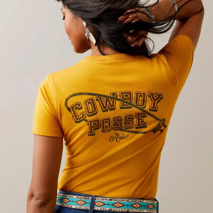 TShirts and Tops Women Ariat Ariat Cowboy Posse TShirt Buckhorn Heather