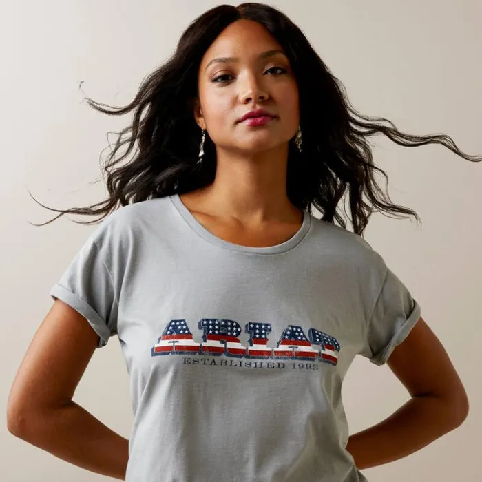TShirts and Tops Women Ariat Ariat Liberty TShirt Stone Heather TShirts and Tops Women Ariat Ariat Liberty TShirt Stone Heather