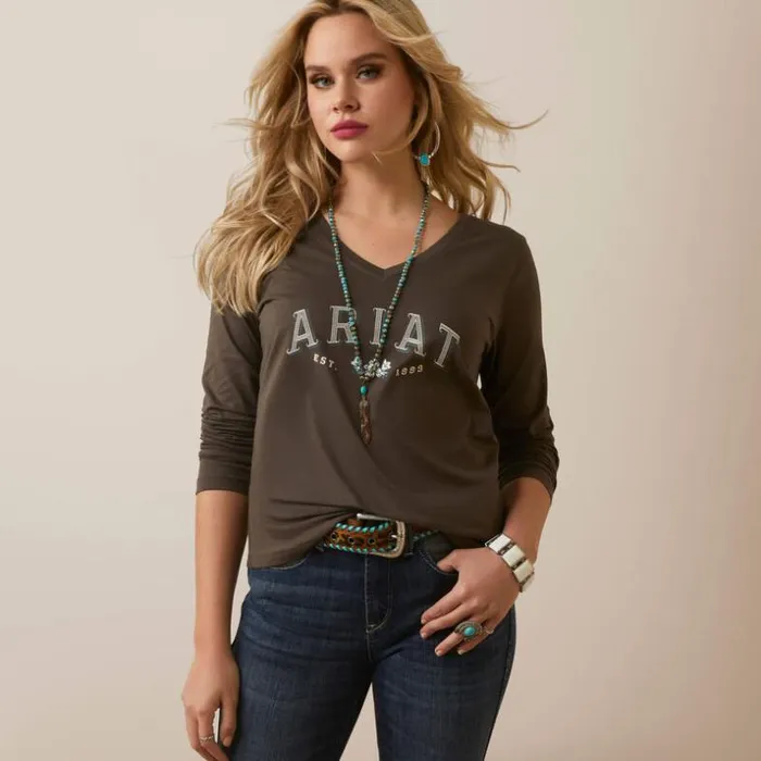TShirts and Tops Women Ariat Flora Tee Banyan Bark