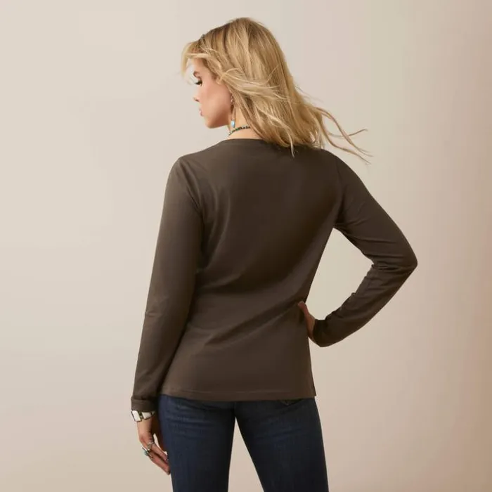 TShirts and Tops Women Ariat Flora Tee Banyan Bark TShirts and Tops Women Ariat Flora Tee Banyan Bark