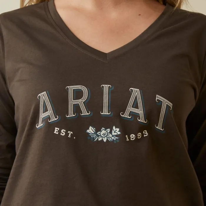 TShirts and Tops Women Ariat Flora Tee Banyan Bark TShirts and Tops Women Ariat Flora Tee Banyan Bark