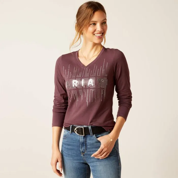 TShirts and Tops Women Ariat Glitz TShirt Huckleberry