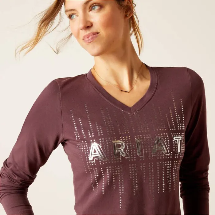 TShirts and Tops Women Ariat Glitz TShirt Huckleberry TShirts and Tops Women Ariat Glitz TShirt Huckleberry