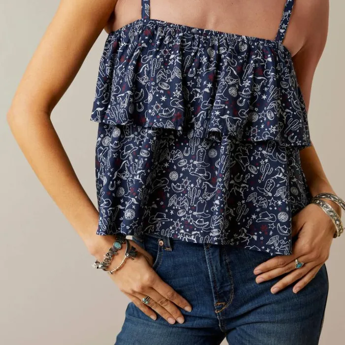 TShirts and Tops Women Ariat Howdy Print Top Multi Print TShirts and Tops Women Ariat Howdy Print Top Multi Print