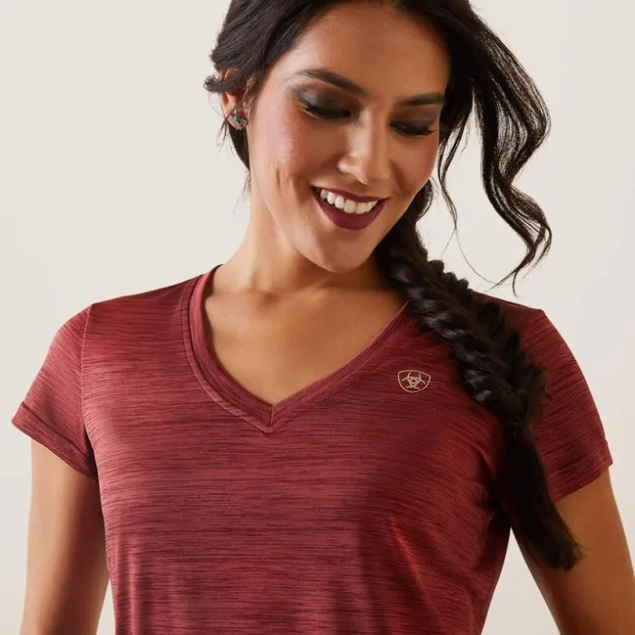 TShirts and Tops Women Ariat Laguna Patriot TShirt Pomegranate