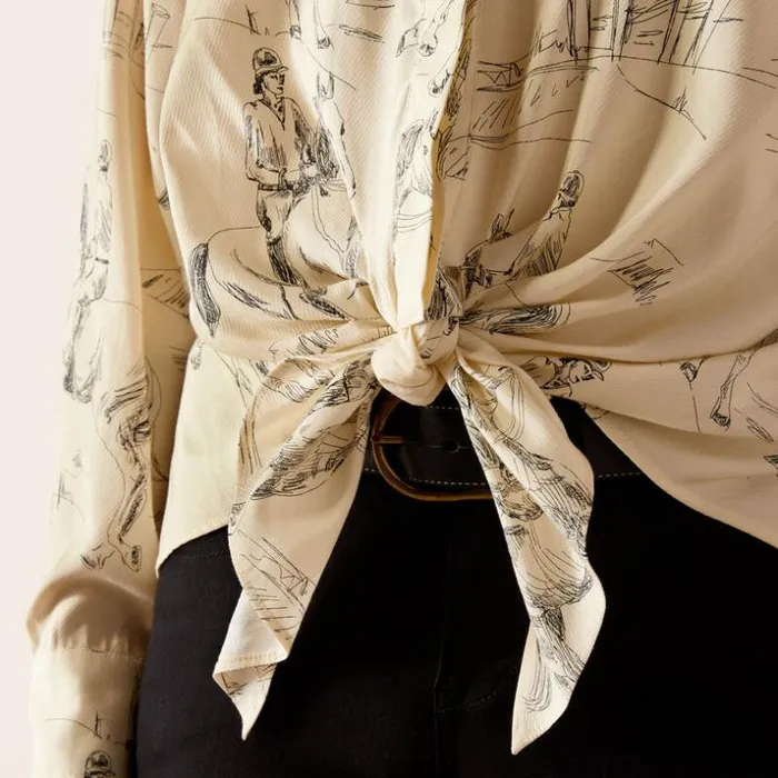 TShirts and Tops Women Ariat Larkspur Blouse Ivory Toile TShirts and Tops Women Ariat Larkspur Blouse Ivory Toile