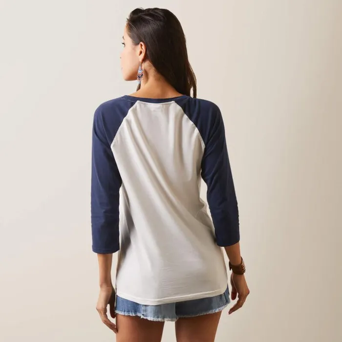 TShirts and Tops Women Ariat Painted Dreams TShirt Coconut Milknavy TShirts and Tops Women Ariat Painted Dreams TShirt Coconut Milknavy