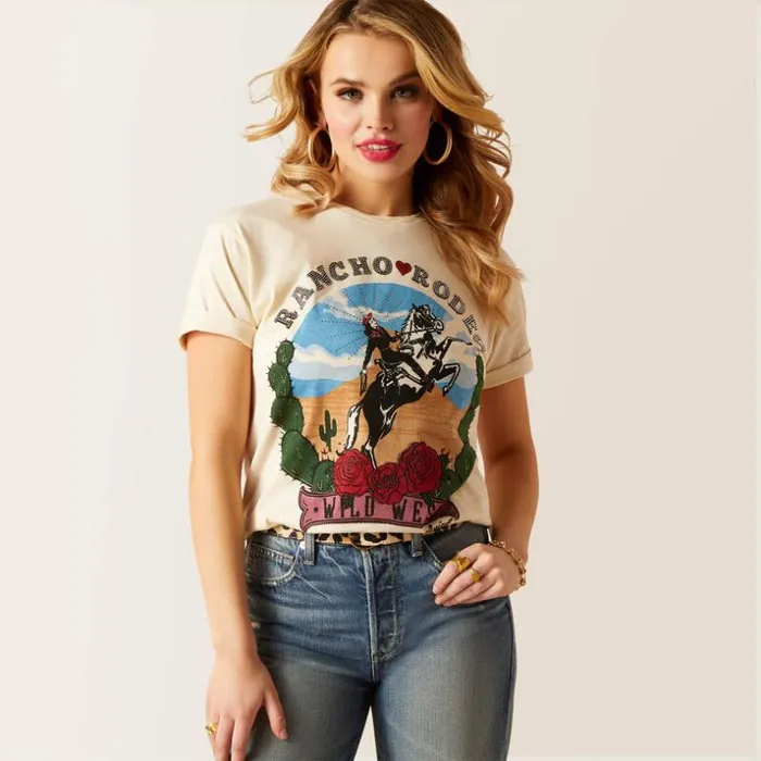 TShirts and Tops Women Ariat Rancho Rodeo TShirt Summer Sand