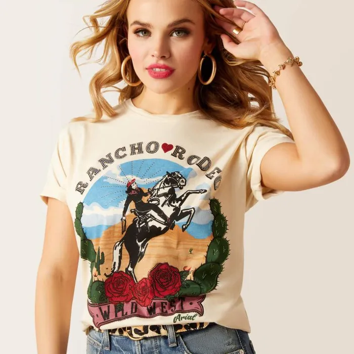 TShirts and Tops Women Ariat Rancho Rodeo TShirt Summer Sand