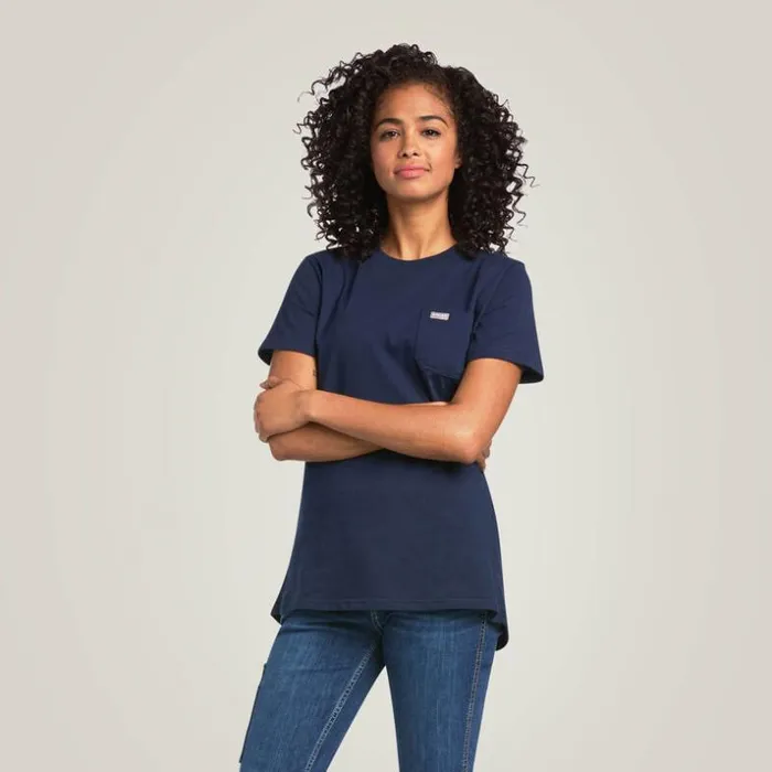 TShirts and Tops Women Ariat Rebar Cotton Strong TShirt Navy Eclipse