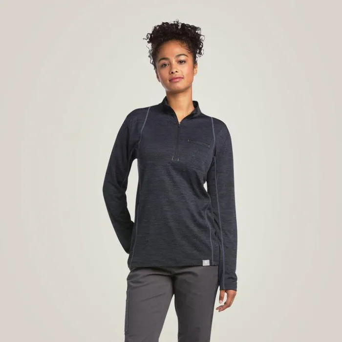 TShirts and Tops Women Ariat Rebar Evolution 12 Zip Top Black