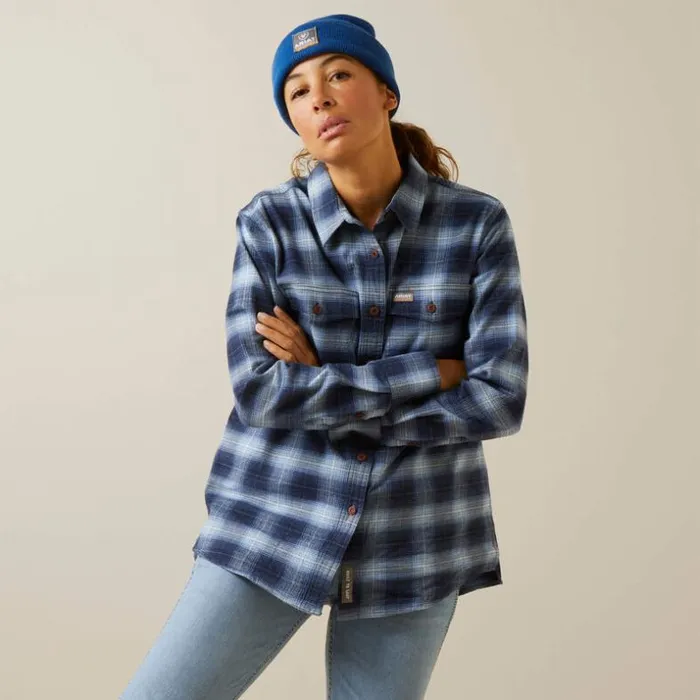 TShirts and Tops Women Ariat Rebar Flannel DuraStretch Work Shirt Allure Plaid