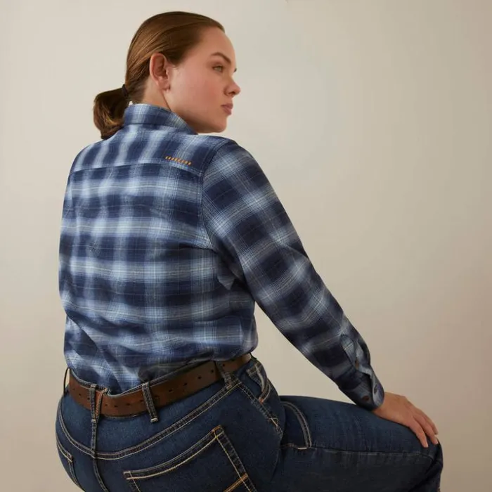 TShirts and Tops Women Ariat Rebar Flannel DuraStretch Work Shirt Allure Plaid
