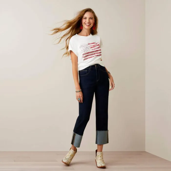 TShirts and Tops Women Ariat Small Town Graphic Cloud Dancer TShirts and Tops Women Ariat Small Town Graphic Cloud Dancer