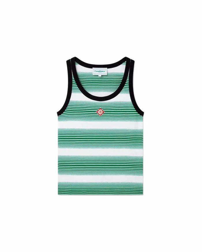 TShirts Men Casablanca Paris Gradient Stripe Ringer Tank Top