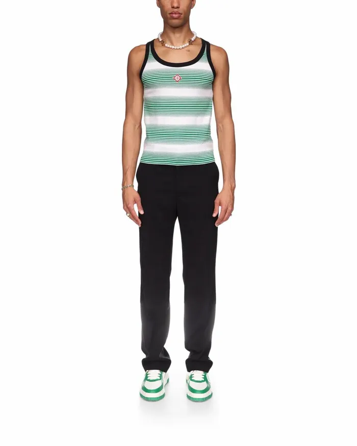 TShirts Men Casablanca Paris Gradient Stripe Ringer Tank Top TShirts Men Casablanca Paris Gradient Stripe Ringer Tank Top