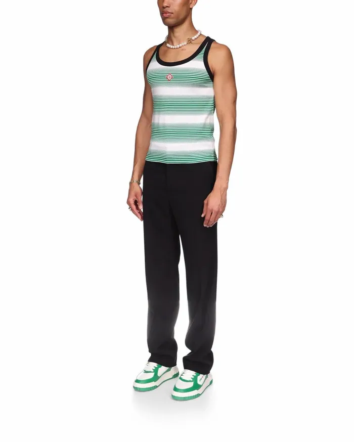 TShirts Men Casablanca Paris Gradient Stripe Ringer Tank Top TShirts Men Casablanca Paris Gradient Stripe Ringer Tank Top