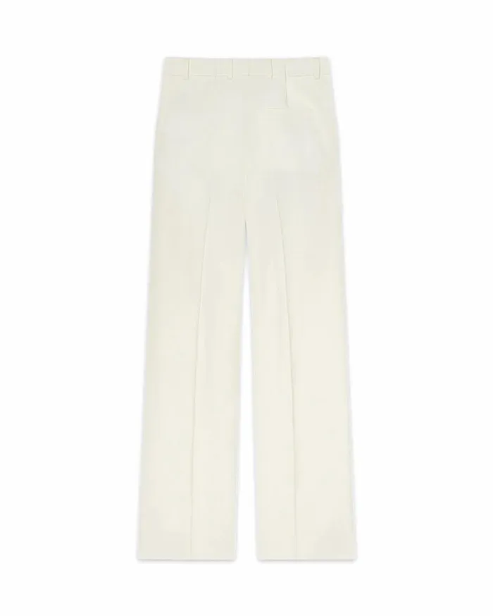 Tailoring Men Casablanca Paris OffWhite Silk Suiting Wide Leg Trousers