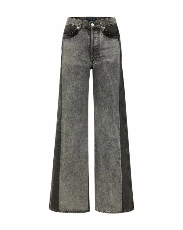 Taylor TwoTone WideLeg Jean Volcanic Stone Colorblock Women Veronica Beard Jeans Taylor TwoTone WideLeg Jean Volcanic Stone Colorblock Women Veronica Beard Jeans