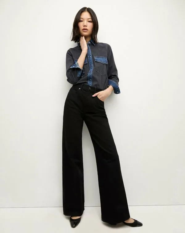 Taylor WideLeg Jean Onyx Women Veronica Beard Jeans