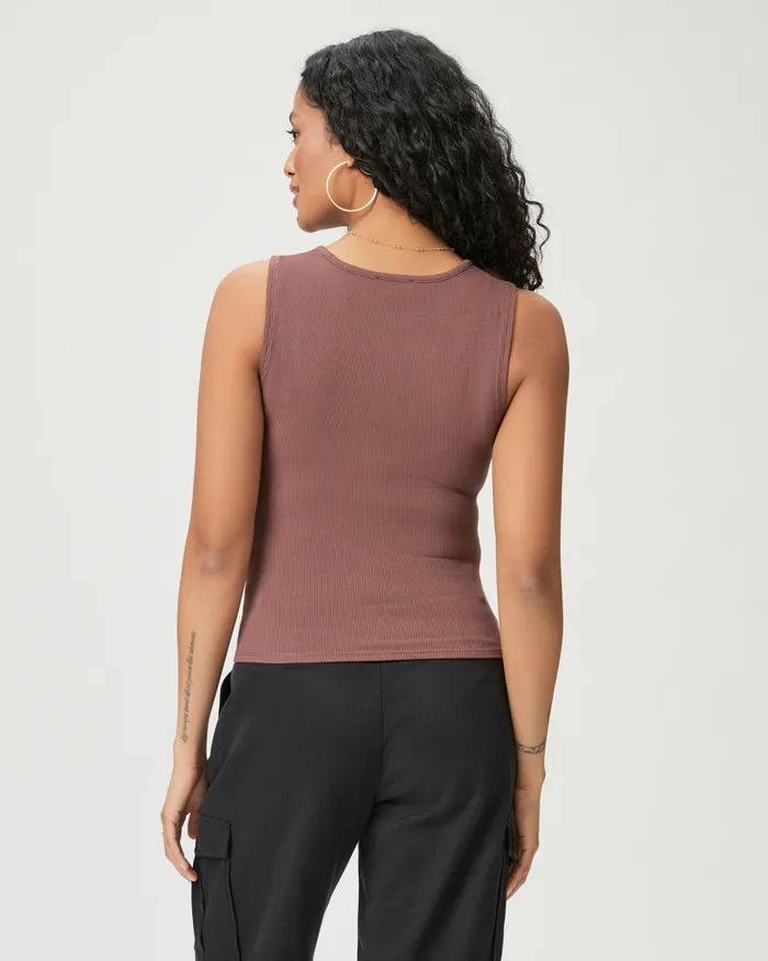 Tees and Tanks Women Sidonia Tank 8211 Warm Mocha PAIGE