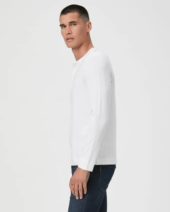 Tees Men Garrett Henley Tee 8211 Fresh White PAIGE Tees Men Garrett Henley Tee 8211 Fresh White PAIGE
