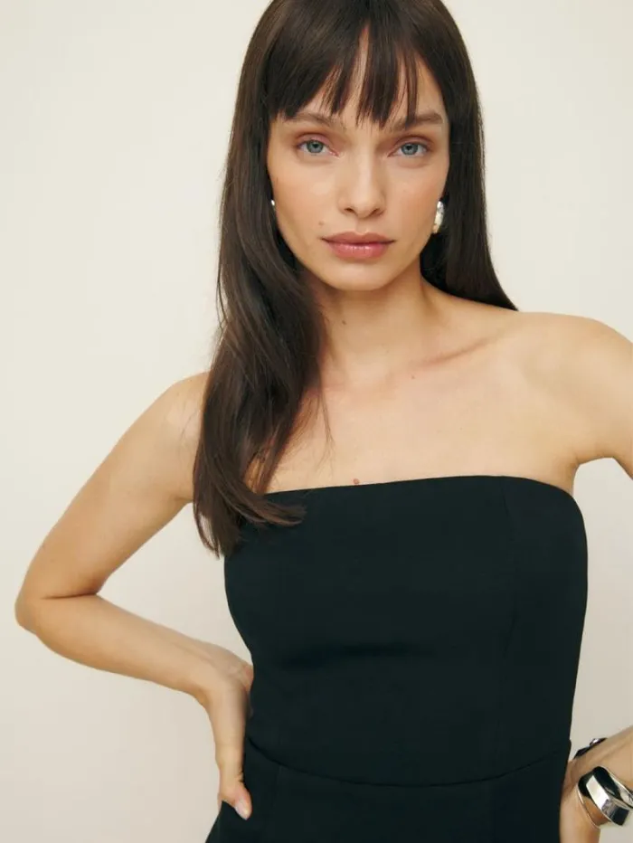 The Reformation Amber Knit Dress Black 8211 ClothingWeddings