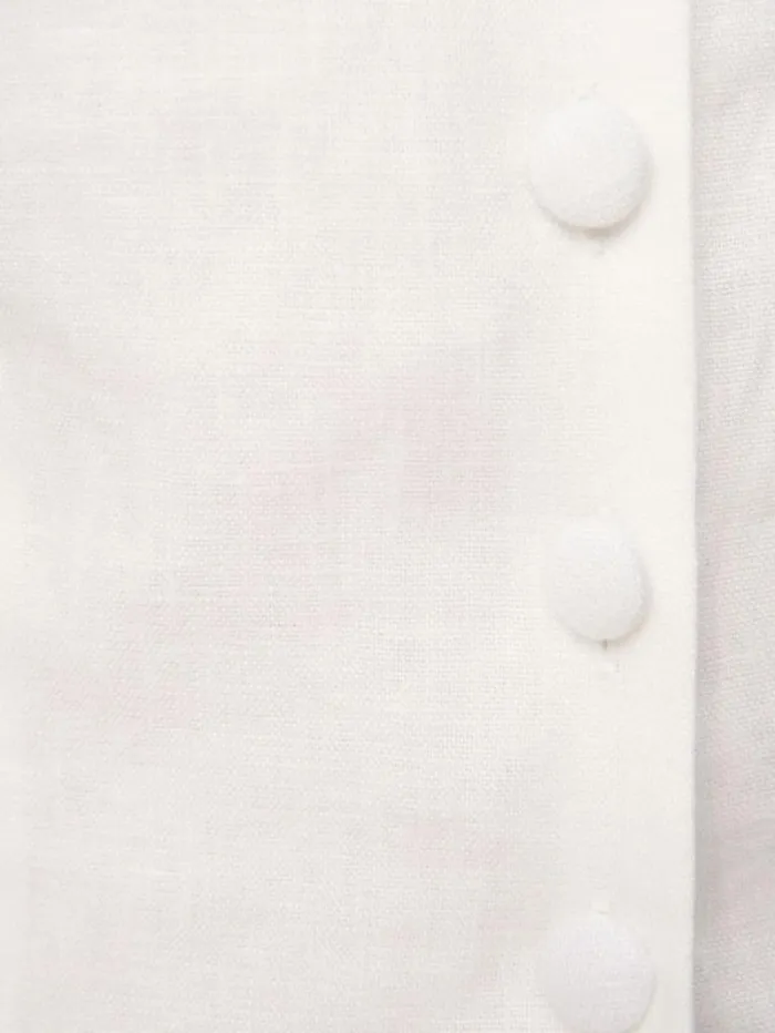 The Reformation Amela Linen Top White 8211 Clothing