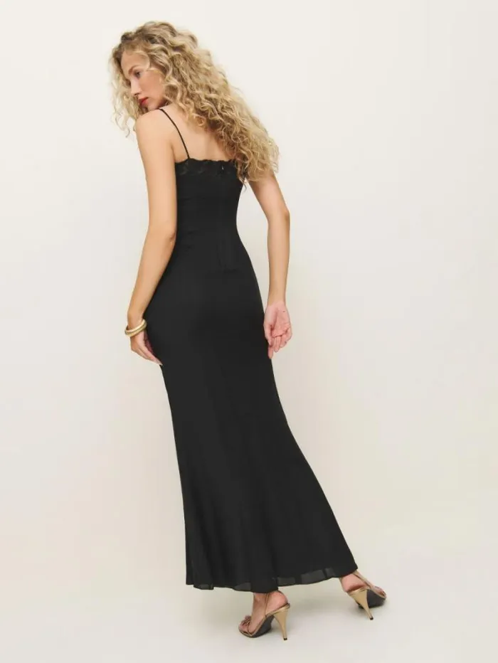 The Reformation Anett Dress Black 8211 Weddings