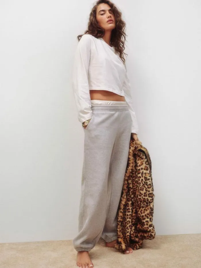 The Reformation Asher Cropped Oversized Longsleeve Tee White 8211 Clothing
