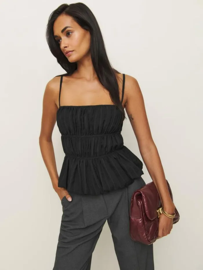 The Reformation Avani Top Black 8211 Clothing