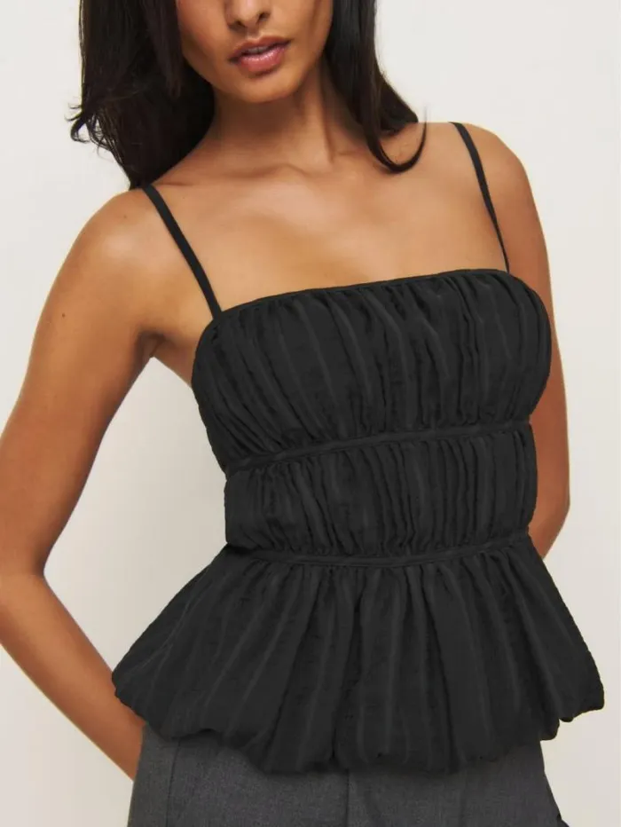 The Reformation Avani Top Black 8211 Clothing