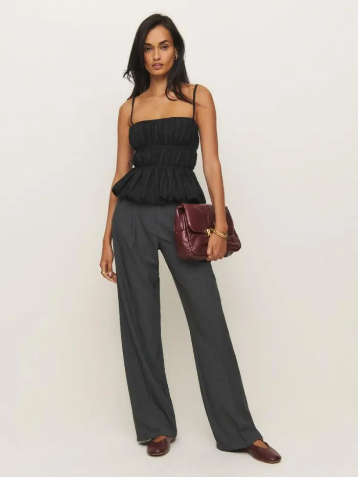 The Reformation Avani Top Black 8211 Clothing