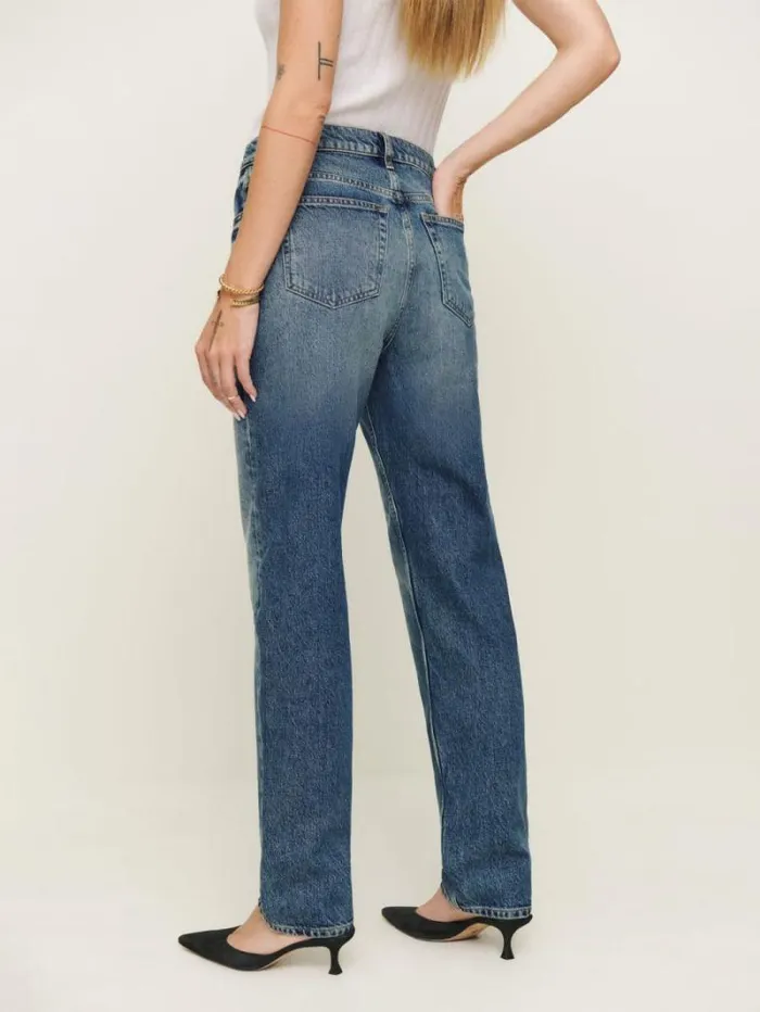The Reformation Bobbi Mid Rise Boyfriend Jeans Hemlock 8211 Clothing