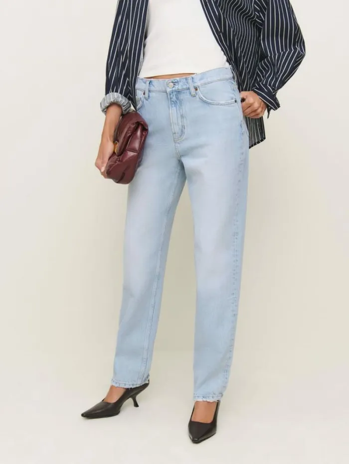 The Reformation Bobbi Mid Rise Boyfriend Jeans Nokomis 8211 Clothing