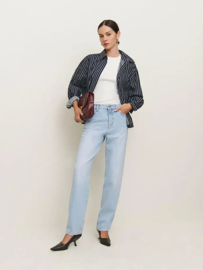 The Reformation Bobbi Mid Rise Boyfriend Jeans Nokomis 8211 Clothing