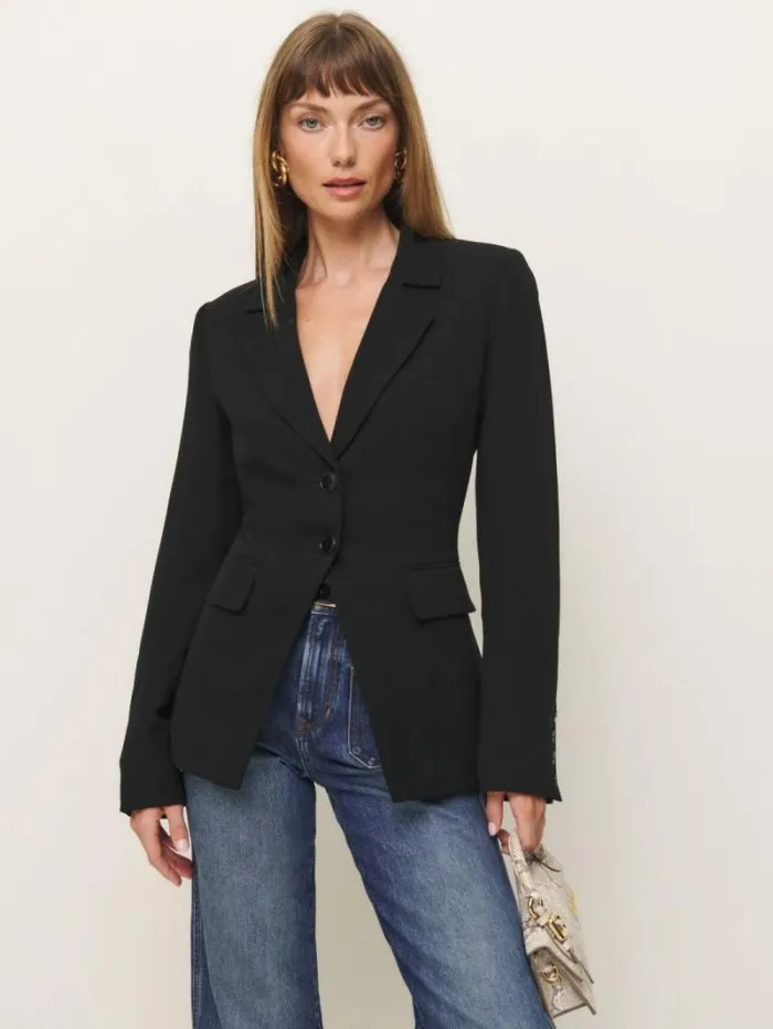 The Reformation Bondi Blazer Black 8211 Clothing
