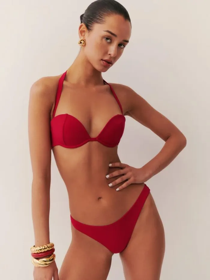 The Reformation Campo Bikini Bottom Lipstick 8211 Clothing