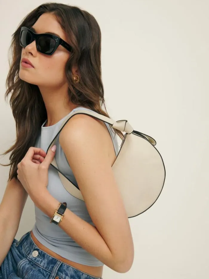The Reformation Carlotta Shoulder Bag Almond 8211 Bags