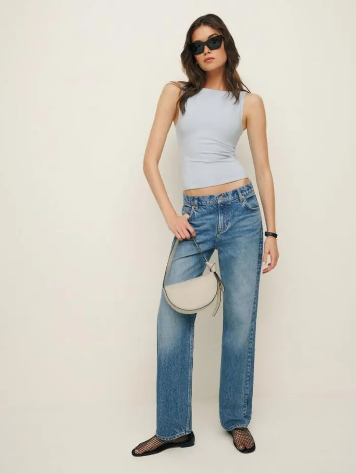The Reformation Carlotta Shoulder Bag Almond 8211 Bags
