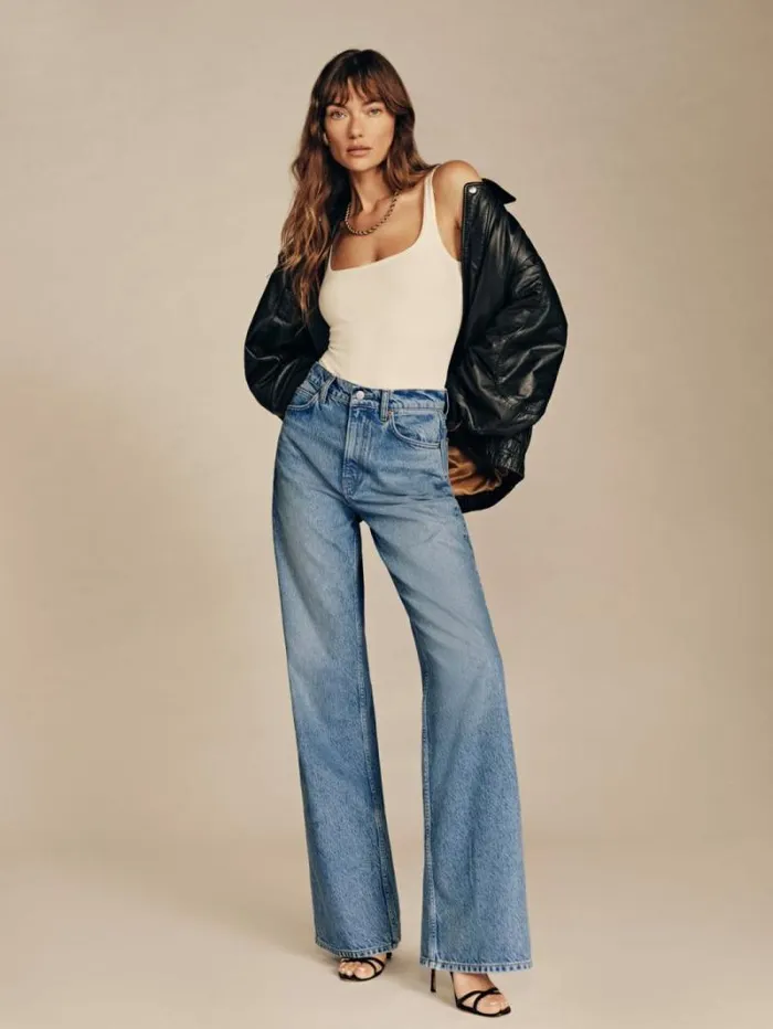 The Reformation Cary High Rise Slouchy Wide Leg Jeans Colorado 8211 Clothing