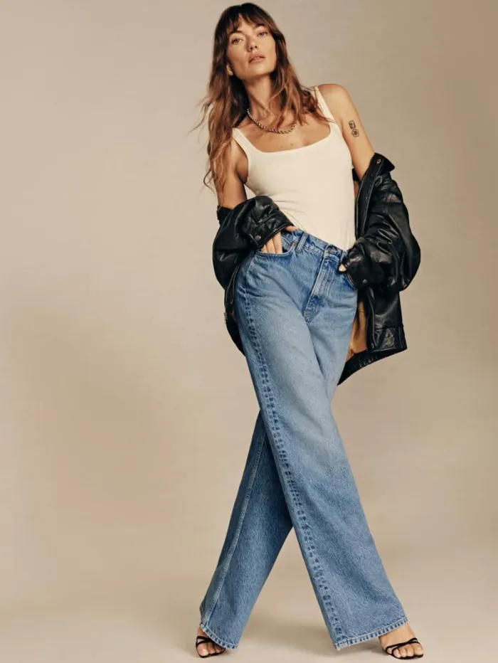 The Reformation Cary High Rise Slouchy Wide Leg Jeans Colorado 8211 Clothing