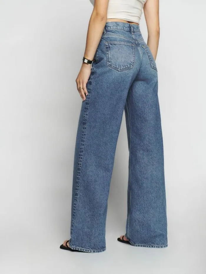 The Reformation Cary High Rise Slouchy Wide Leg Jeans Colorado 8211 Clothing