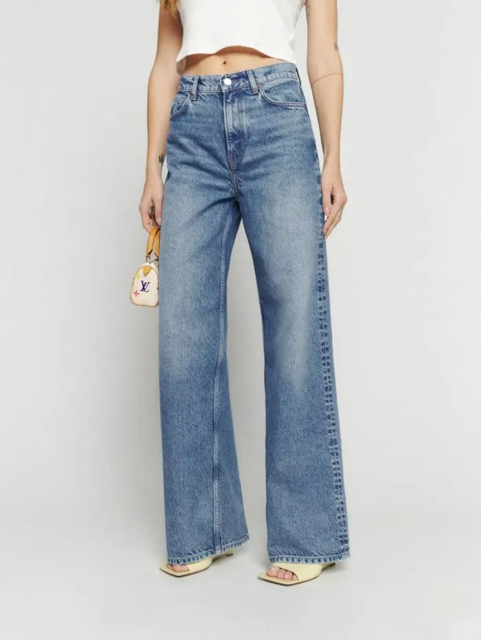 The Reformation Cary High Rise Slouchy Wide Leg Jeans Colorado 8211 Clothing