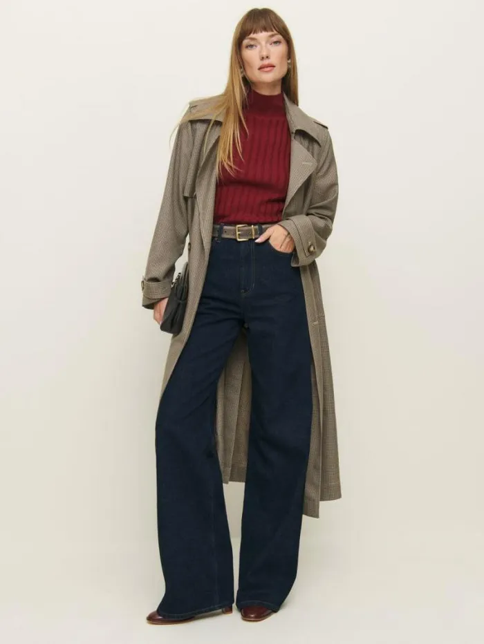 The Reformation Cary High Rise Slouchy Wide Leg Jeans Ondine 8211 Clothing