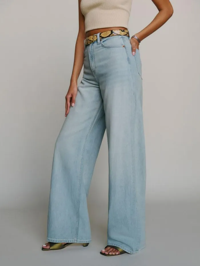 The Reformation Cary Livedin Wide Leg Jeans Sheyenne 8211 Clothing