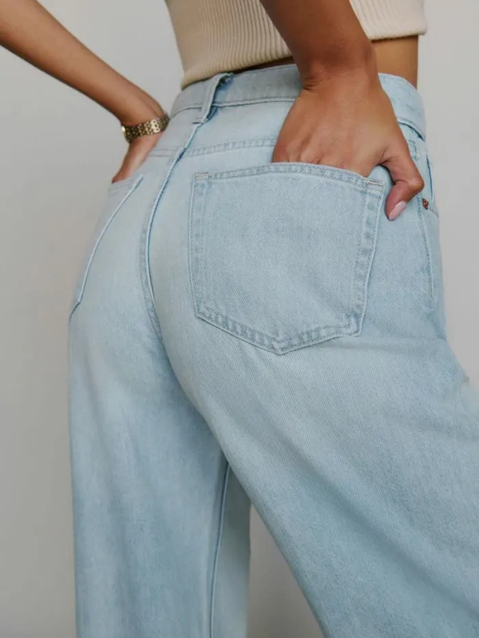 The Reformation Cary Livedin Wide Leg Jeans Sheyenne 8211 Clothing